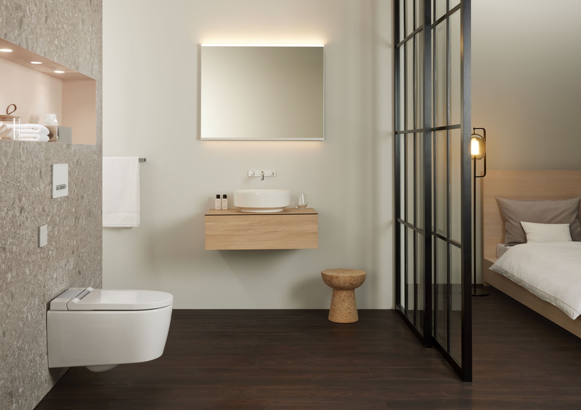 2022 Geberit AquaClean Sela wall mounted control panel white ONE hotel 3